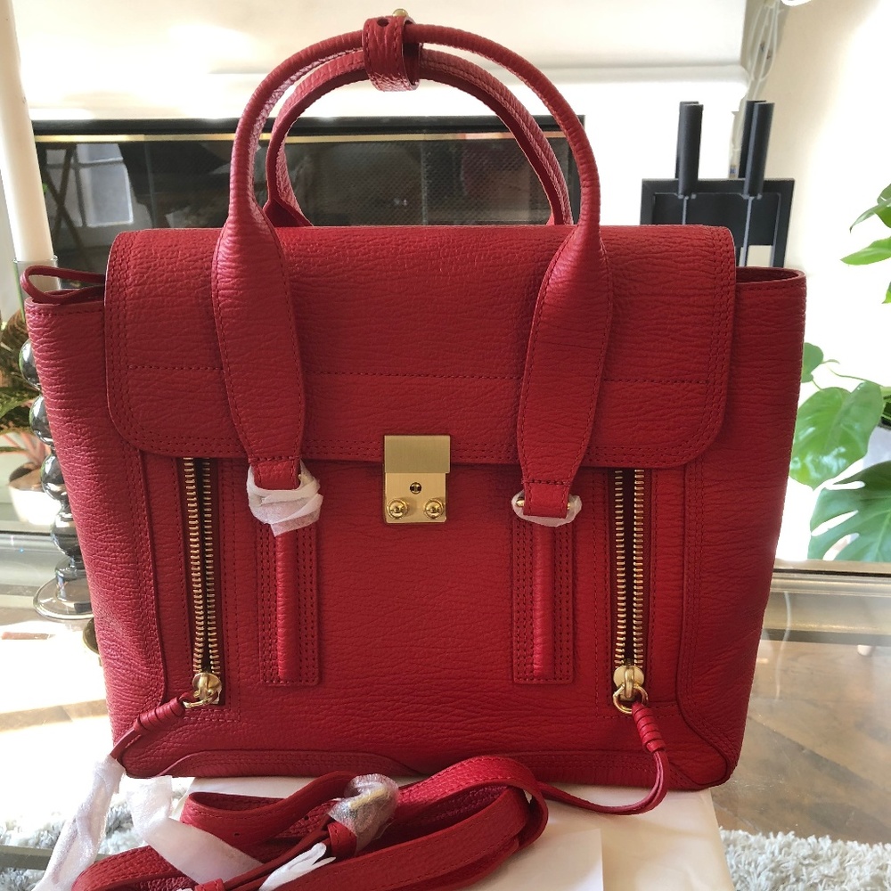 NWT! 3.1 PhillipLim Pashli Medium Satchel in Red